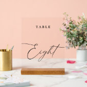 Élégante calligraphie Numéro de tableau Huit (Mariage)