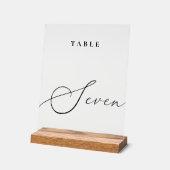 Élégante calligraphie Numéro de tableau Sept (Angle)