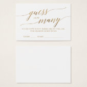 Élégante Calligraphie Or Devine Combien De Baisers (Devant & derrière)