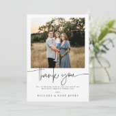 Élégante calligraphie Photo Baby Show Carte de rem (Debout devant)