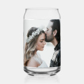 Élégante Calligraphie Photo Black Wedding Party (Verso)