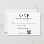 Élégante calligraphie Photo QR Code Mariage RSVP (Devant)