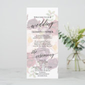 Élégante calligraphie | Programme de mariage flora (Debout devant)