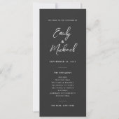 Élégante calligraphie Programme de mariage minimal (Devant)