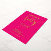 Élégante Calligraphie rose 40 Invitation CARTE D'A (Rotation)