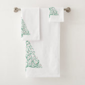 Élégante calligraphie rouge et verte Arbre de Noël (En situation)