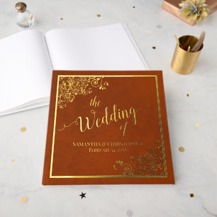 Élégante calligraphie rouille Orange Mariage d'hui