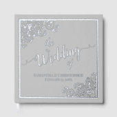 Élégante calligraphie Silver Foil sur Mariage gris (Recto)
