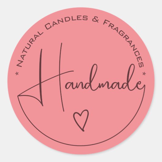 Élégante calligraphie simple Étiquettes de coeur f (Devant)