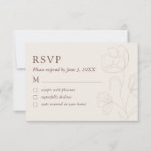 Élégante calligraphie Simple Mariage carte RSVP (Dos)