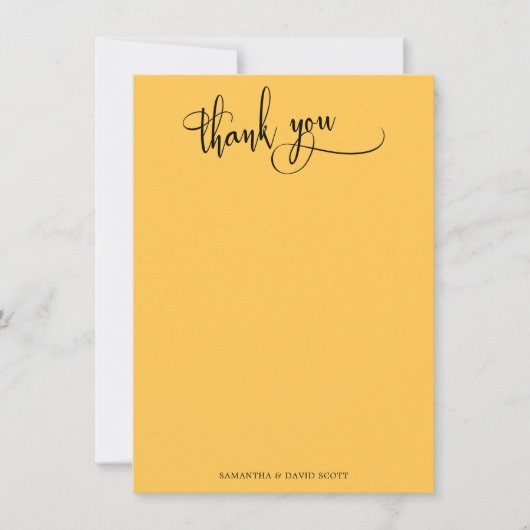 Élégante calligraphie simple Merci d'abricot (Devant)