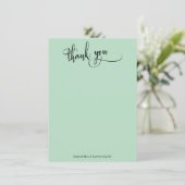 Élégante calligraphie simple Merci de menthe glacé (Debout devant)