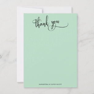 Élégante calligraphie simple Merci de menthe glacé
