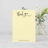 Élégante calligraphie Simple Merci jaune clair (Debout devant)