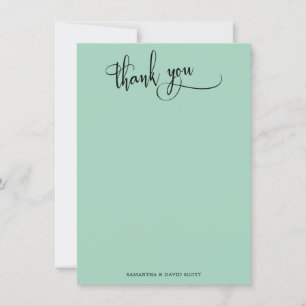Élégante calligraphie Simple Merci vert clair
