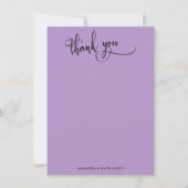 Élégante calligraphie Simple Merci violet (Devant)