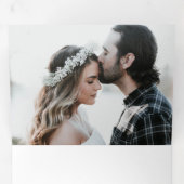 élégante calligraphie tri pliage faire-part de mar (Intérieur en premier)