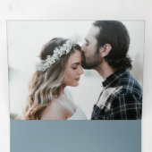 élégante calligraphie tri pliage faire-part de mar (Intérieur en premier)