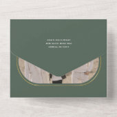 Elégante calligraphie verte carte photo de Noël (Verso)