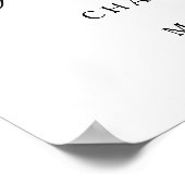 Élégante calligraphie White Welcome Poster Mariage (Coin)