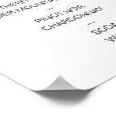 Elegante Calligraphy Drinkbar Menu Bruiloft Poster (Hoek)