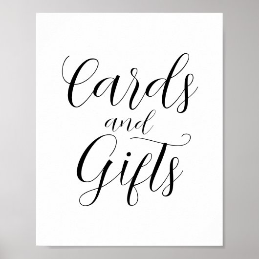 Elegante Calligraphy Kaarten & Cadeaus Bord Poster (Voorkant)