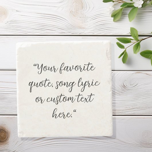Elegante Calligraphy Script Quote Stenen Onderzetter