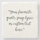Elegante Calligraphy Script Quote Stenen Onderzetter (Voorkant)