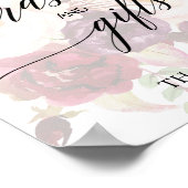 Elegante Calligraphy | Vervlogen Bloemkaarten & Ca Poster (Hoek)