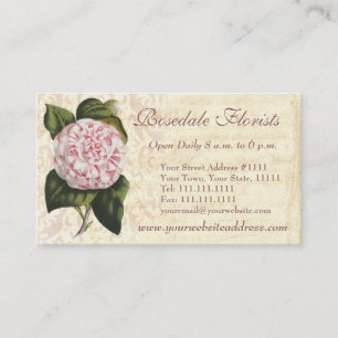 Elegante  Camellia tuinman of bloemist Visitekaartje