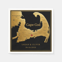 Elegante Cape Cod Kaart Trouw 
