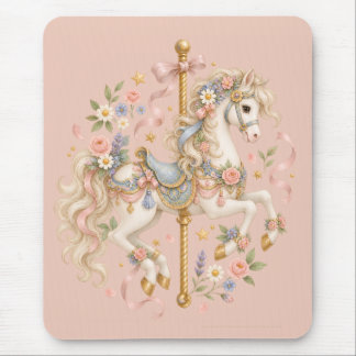 Elegante Carrouselpaard Franse Sprookje Muismat