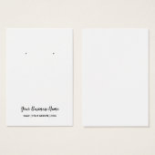 Élégante carte à oreille personnalisée de script (Devant & derrière)