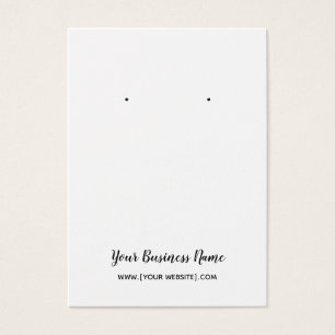 Élégante carte à oreille personnalisée de script