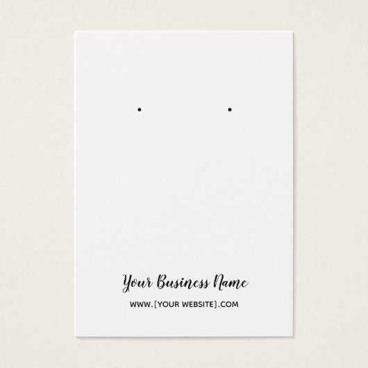 Élégante carte à oreille personnalisée de script (Devant)