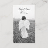 Élégante Carte Angel Noir Et Blanc Lecture (Devant)