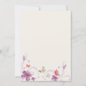 Élégante carte blanche de la forêt de papillons (Dos)