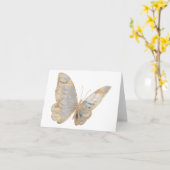 Elégante carte blanche papillon - Nature inspirant (Fleur jaune)