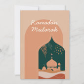 Elégante carte Boho Ramadan Moubarak (Devant)