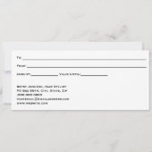 Élégante carte cadeau blanc et noir (Dos)