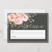 Élégante carte cadeau Blush Rose Floral (Devant)