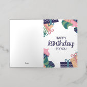 Elégante carte cadeau d'anniversaire floral pour e (Mise à l'extérieur)