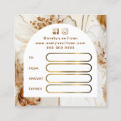 Elégante carte cadeau de fleurs brunes (Dos)