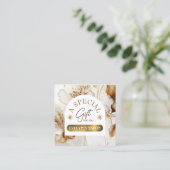 Elégante carte cadeau de fleurs brunes (Debout devant)