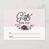 Elégante carte cadeau Dusty Mauve Floral (Devant)