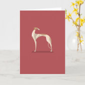 Elégante carte cadeau greyhound (Fleur jaune)