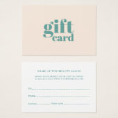 Elégante carte cadeau Pastel Light Beauty (Devant & derrière)