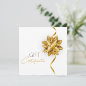 Elégante carte cadeau White Classy Lumineuse Gold (Debout devant)