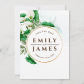 Elégante carte Cala Lily Budget Faire-part de mari (Dos)