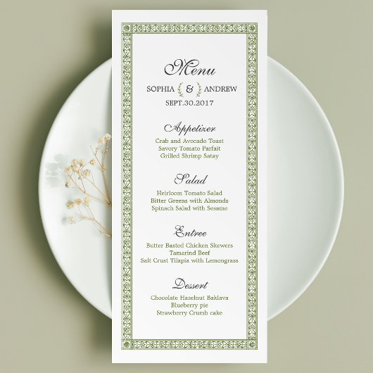 Elégante carte classique classique classique de me